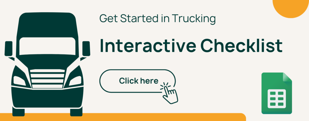 get started in trucking interactive checklist cta
