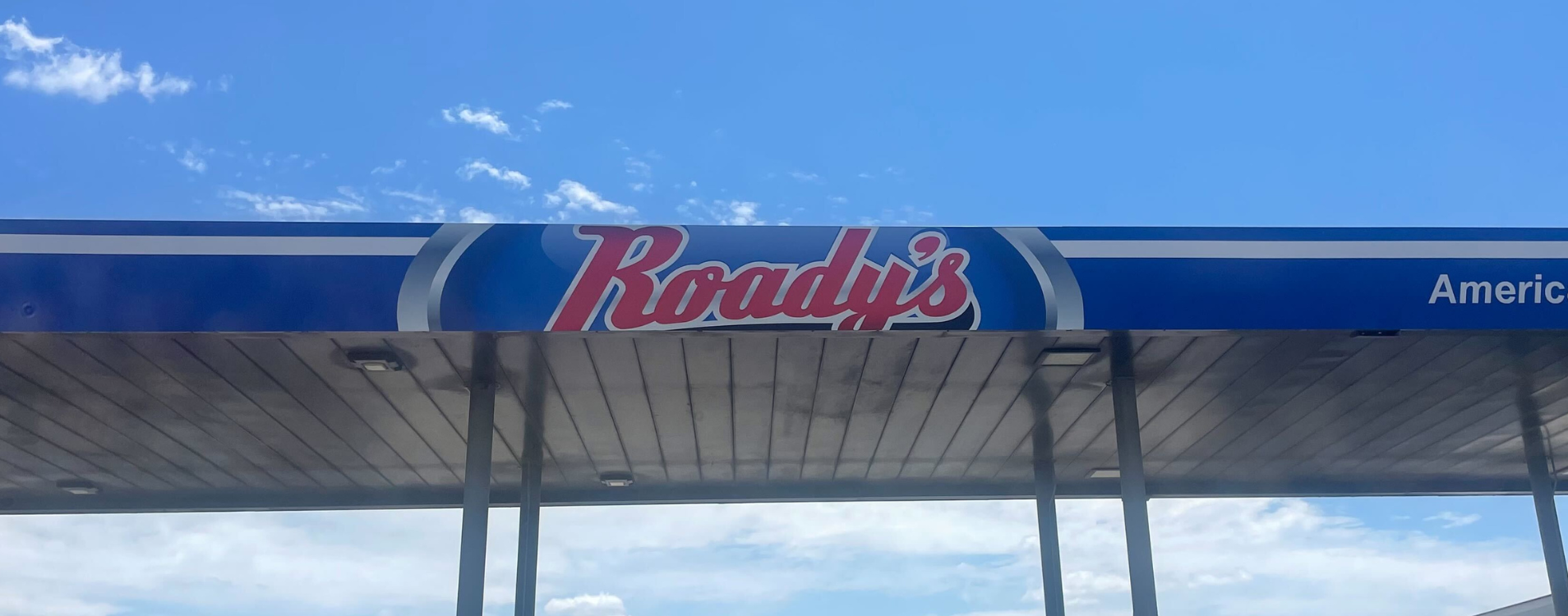 Roady's truck stop sign