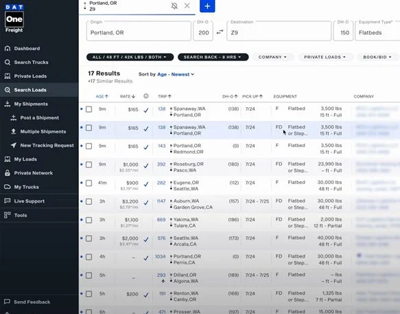 DAT Load Board Preview - Book loads with a new authority