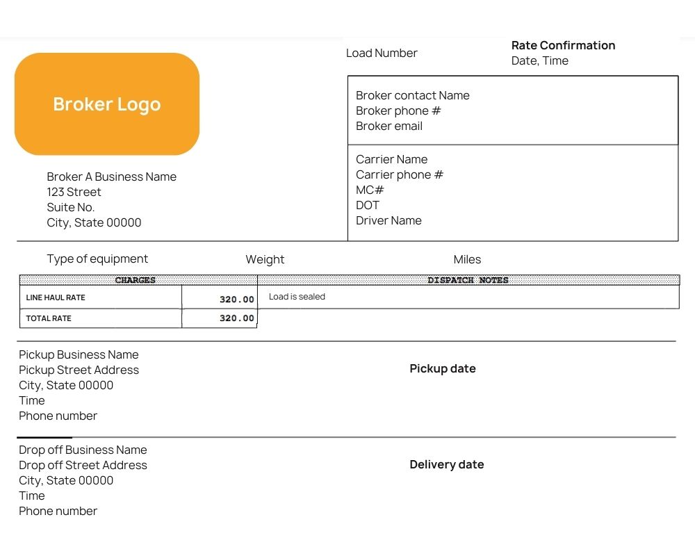 Rate confirmation - como conseguir cargas