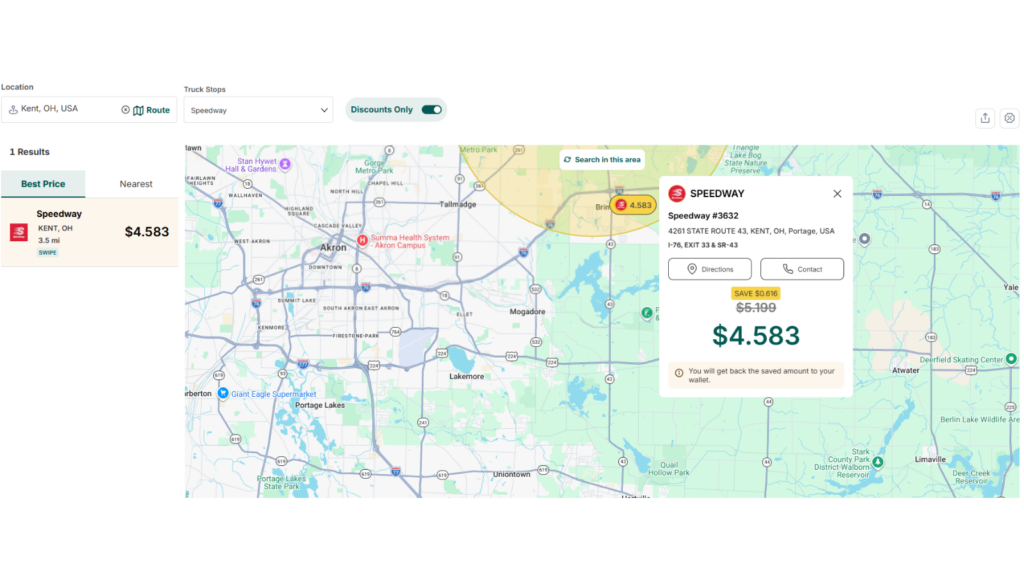 Optimized fuel stop planning to reduce diesel costs on trucking routes