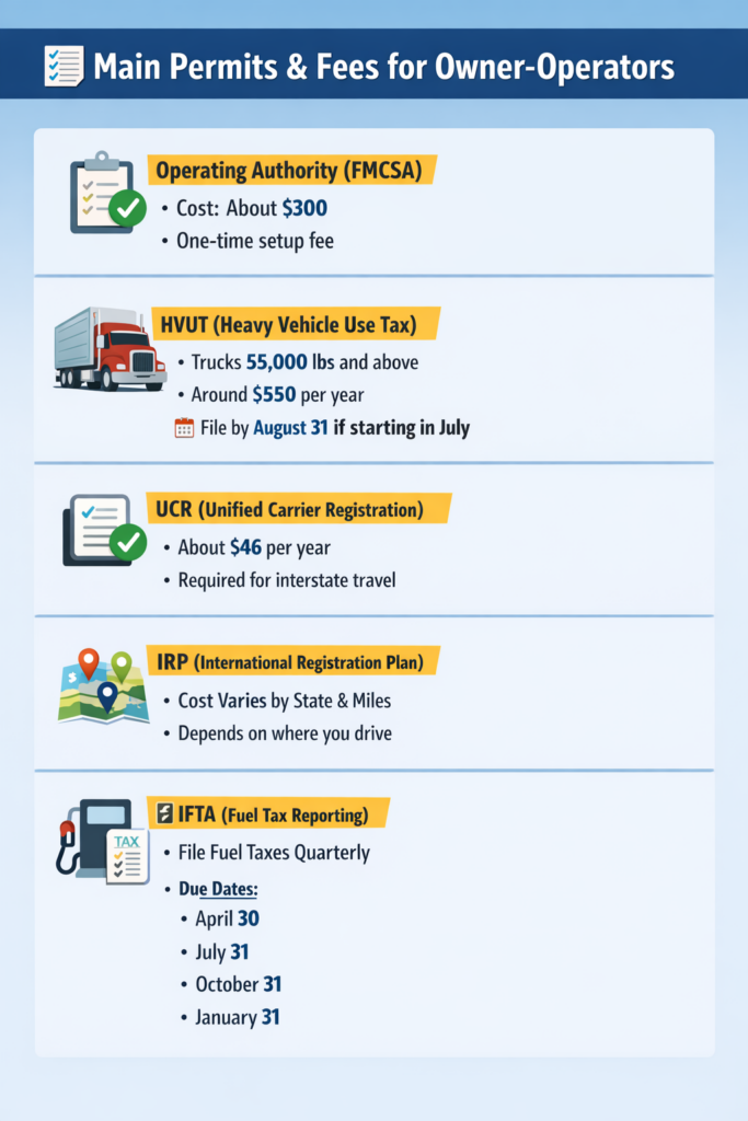 Main permits and fees you’ll deal with
